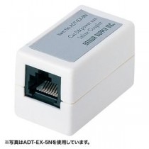(まとめ)サンワサプライ RJ-45中継アダプタ(カテゴリ5) ADT-EX-5N2【×5セット】