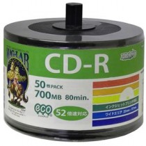 (まとめ)HI DISC CD-R 700MB 50枚エコパック データ用 52倍速対応 白ワイドプリンタブル 詰め替え用エコパック HDCR80GP50SB2【×5セット】