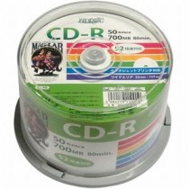(まとめ)HI DISC CD-R 700MB 50枚スピンドル データ用 52倍速対応 白ワイドプリンタブル HDCR80GP50【×5セット】