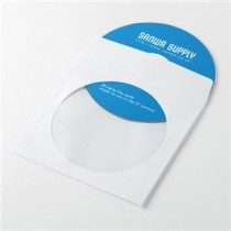 (まとめ)サンワサプライ DVD・CDペーパースリーブケース FCD-PS50WN【×10セット】