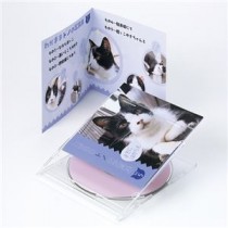 （まとめ）サンワサプライ インクジェットCD・DVDケースカード（見開き・つやなしマット） JP-IND2N【×5セット】