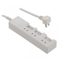 (まとめ)オーム電機 個別スイッチ付 節電タップ 3個口 3m HS-T1389W【×3セット】