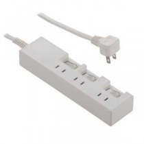 (まとめ)オーム電機 個別スイッチ付 節電タップ 3個口 5m HS-T1390W【×3セット】
