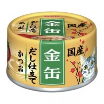 〔まとめ〕 キャットフード ペットフード アイシア 金缶だし仕立て かつお 70g 48セット 日本製 猫用品 ペット用品【代引不可】