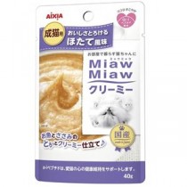 〔まとめ〕 キャットフード ペットフード アイシア MiawMiaw クリーミーパウチほたて 40g 48セット 日本製 猫用品 ペット用品【代引不可】