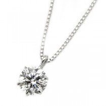 ダイヤモンド ネックレス 一粒 0.5ct プラチナ Pt900 6本爪 Gカラー SI2クラス Excellent エクセレント 0.5カラット ダイヤネックレス ペンダント 中央宝石研究所 CGL 鑑定書付き