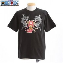 むかしむかし ワンピースコレクション 和柄半袖Tシャツ  S-2438/チョッパー双龍 黒L