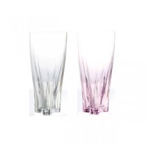 SAKURASAKU "PILSNER"glass 紅白ペアセット(ピンク/クリアー) GG-02Z