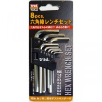 （まとめ）TRAD 六角レンチセット/作業工具 【8個入】 THS-8 〔業務用/DIY用品/日曜大工/スパナ〕【×10セット】