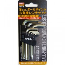 （まとめ）TRAD 六角レンチセット/作業工具 ボールポイント 【8個入】 TBS-8 〔業務用/DIY用品/日曜大工/スパナ〕【×50セット】