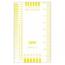 （まとめ）マイゾックス クラックスケール/測定工具 55×91mm CRKS-2Y 219271 イエロー(黄) 〔業務用/プロ向け/DIY/日曜大工〕【×30セット】
