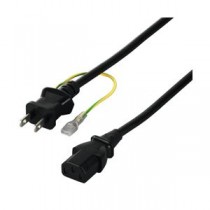 バッファロー(サプライ) 電源ケーブル 3ピンソケット(メス)⇔2ピンプラグ(オス) 2.0m ブラック BSACC0620BKA