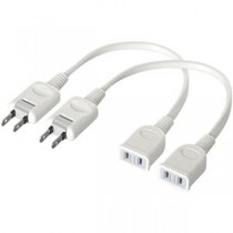 バッファロー(サプライ) 電源延長ケーブル 2本セット 0.2m ホワイト BSTAPEX02WHX2