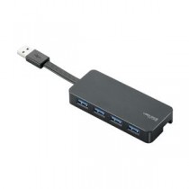 エレコム USB3.0対応ケーブル収納USBハブ/4ポート/バスパワー/ブラック U3H-K402BBK