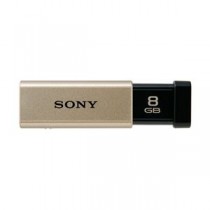 SONY USB3.0対応 ノックスライド式高速USBメモリー 8GB キャップレス ゴールド USM8GT N