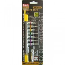 (業務用3個セット) TRAD ホルダー付き六角ビットセット 【2.0/2.5/3.0/4.0/5.0/6.0/8.0mm】 THH1 〔DIY用品/大工道具〕