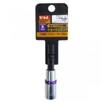 (業務用10個セット) TRAD 電動ドリル用ショートソケット 【サイズ：8mm】 六角軸 18Vインパクト対応 TDST-8 〔DIY用品/大工道具〕