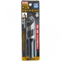 (業務用2個セット) TRAD 木工用ショートビット/先端工具 【穴径：24mm】 インパクト12V対応 TWS-24.0 〔DIY用品/大工道具〕