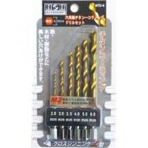 (業務用3個セット) H＆H 六角軸チタンドリルセット/先端工具 【6個入り×3セット】 HTD-6 〔DIY用品/大工道具〕