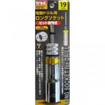 (業務用2個セット) TRAD 電動ドリル用ロングソケット 【ビット差替式/19mm】 18Vインパクト対応 TCD-19L 〔DIY用品/大工道具〕