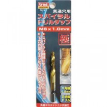 (業務用3個セット) TRAD スパイラルドリルタップ/先端工具 【貫通穴用】 M6 ピッチ1.0mm クロスシンニング加工付き TDT-6