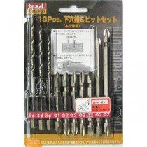 (業務用2セット) TRAD 下穴錐&ビットセット 【10本組×2セット】 DT4C 〔DIY用品/大工道具〕