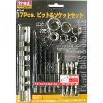 (業務用2セット) TRAD ビット＆ソケットセット 【17個入り×2セット】 ソケットホルダー付き DT4B 〔DIY用品/大工道具〕
