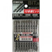(業務用2個セット) プロ× テーパースリムトーションビット 【全長：85ｍｍ/10本入り】 インパクト対応型 磁石付き ×2085-10