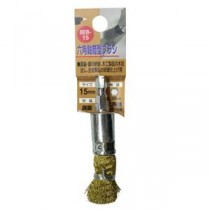 (業務用25個セット) H＆H 六角軸筒型ブラシ/先端工具 【研磨仕上げ用/15mm】 真鍮 日本製 BEB-15 〔DIY用品/大工道具〕