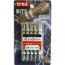 (業務用25セット) TRAD 先端スリムビット 【10本組×25セット】 ＋2×65ｍｍ インパクト対応 TDB-1065 〔DIY用品/大工道具〕