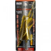 (業務用5個セット) H＆H スパイラルステップドリル/先端工具 【STP-10 12段】 5～27mmサイズ 〔DIY用品/大工道具〕