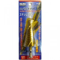 (業務用5個セット) H＆H コバルトステップドリル/先端工具 【STP-12 12段】 5～27mmサイズ 〔DIY用品/大工道具〕
