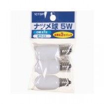 (まとめ)YAZAWA ナツメ球 E12 5W 白 3個パック 1CT3PY【×50セット】
