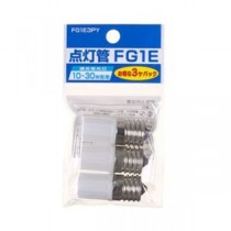 (まとめ)YAZAWA グロー球10～30W形用 口金E17 3個セット FG1E3PY【×50セット】