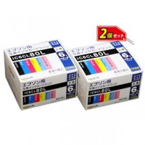ワールドビジネスサプライ 【Luna Life】 エプソン用 互換インクカートリッジ IC6CL80L 6本パック×2 お買得セット LN EP80/6P*2PCS