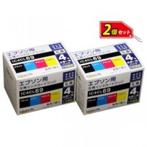 (まとめ)ワールドビジネスサプライ 【Luna Life】 エプソン用 互換インクカートリッジ IC4CL69 4本パック×2 お買得セット LN EP69/4P*2PCS【×2セット】