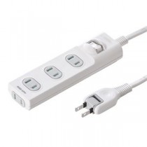 (まとめ)サンワサプライ 火災予防安全タップ TAP-TSH45SWN【×3セット】