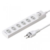 (まとめ)サンワサプライ 火災予防安全タップ TAP-TSH61SWN【×3セット】