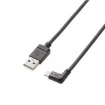 (まとめ)エレコム micro-USBケーブル(L字右側接続タイプ) TB-AMBXR2U12BK【×5セット】