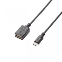 (まとめ)エレコム USB A-microB 変換アダプタ TB-MAEMCBN050BK【×5セット】