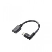 (まとめ)エレコム L字MicroUSB変換アダプタ TB-MBFMBR01BK【×5セット】