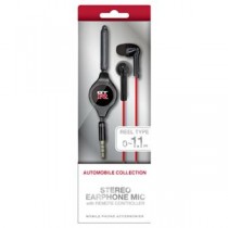 (まとめ)NISSAN 公式ライセンス品 GT-R STREO EARPHONEMIC WITH REMOTE CONTROLLER BLACK NR-ES36BK【×2セット】