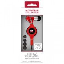 (まとめ)NISSAN 公式ライセンス品 GT-R STREO EARPHONE RED NR-ES37RD【×3セット】