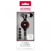 (まとめ)NISSAN 公式ライセンス品 GT-R STREO EARPHONE BLACK NR-ES37BK【×3セット】