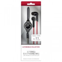 (まとめ)NISSAN 公式ライセンス品 FAIRLADY Z STREO EARPHONEMIC WITH REMOTE CONTROLLER BLACK NZ-ES36BK【×2セット】