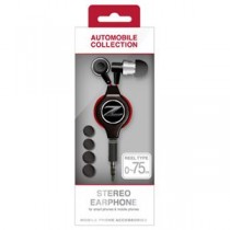 (まとめ)NISSAN 公式ライセンス品 FAIRLADY Z STREO EARPHONEMIC BLACK NZ-ES37BK【×3セット】