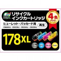 (まとめ)日本ナノディジタル HP用178-4PACKリサイクルインクカートリッジ(大容量) RH-178XL-4PACK【×2セット】