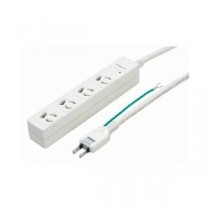 (まとめ)YAZAWA 3P抜け止めマグネットタップ Y02JKNP402WH【×2セット】