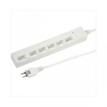 (まとめ)YAZAWA 横差し個別スイッチ付節電タップ Y02YBKS662WH【×2セット】