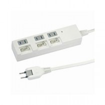 (まとめ)YAZAWA 個別スイッチ付節電タップ Y02BKS331WH【×3セット】